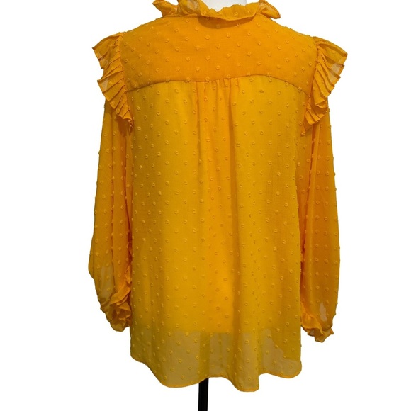 Anthropologie Haida Ruffle Peasant Top Yellow. Large - Picture 4 of 10
